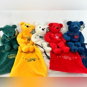 5 Vintage Salvino's Mac Bammers Mark McGwire Home Run Milestone Beanie Bears NWT